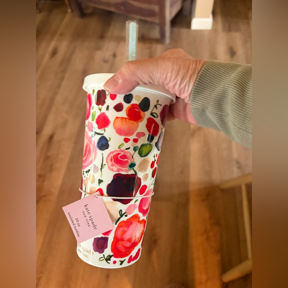 NWT Kate Spade New York Insulated Tumbler with Reusable Straw - Picture 9 of 11